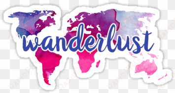 wanderlust watercolor by kayceedesigns - stampmagick world map wall decal for home or office