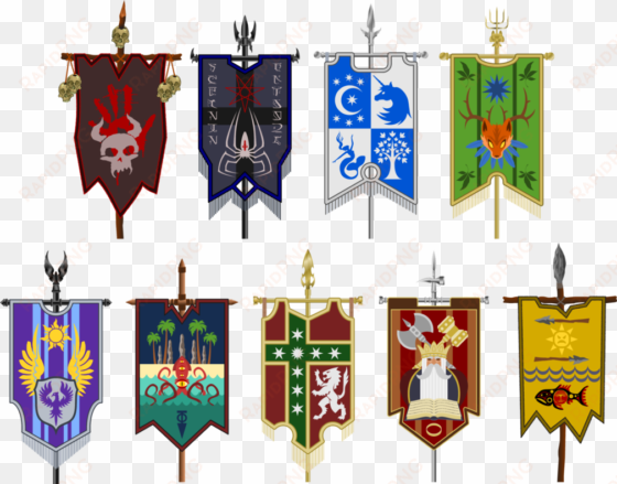 war banners of the nine nations by theoriginalgi - fantasy banners