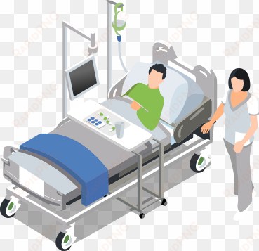 ward room - patient on bed png