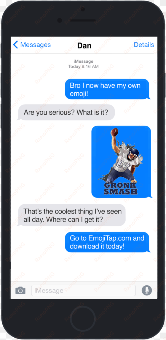 warning my gronk spiking emoji may break your phone - rob gronkowski phone number