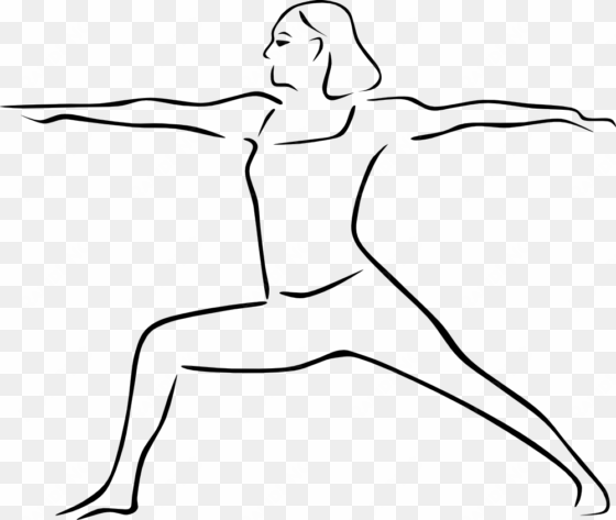 warrior ii pose - drawing of yoga poses