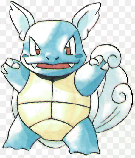 Wartortle Pokemon Red And Green Official Art Render - Wartortle Art transparent png image