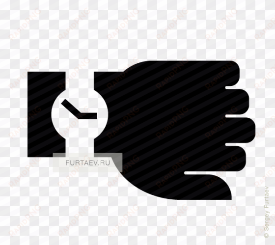 watch on hand vector icon clip art freeuse stock - hand watch vector png