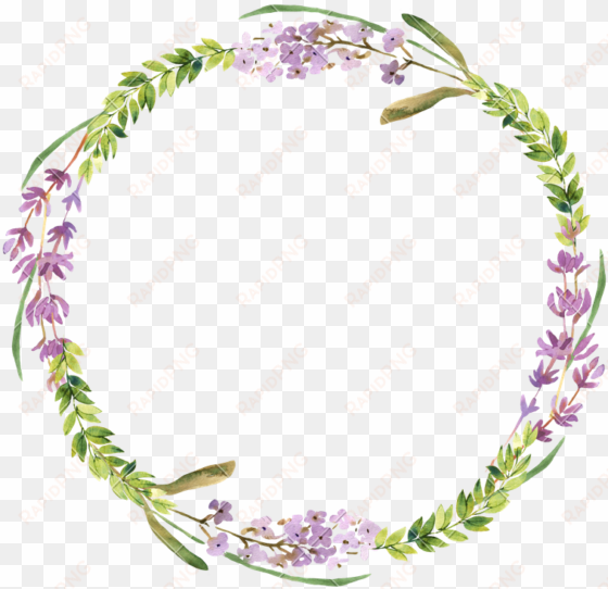 water color wreath png - watercolor lavender wreath png