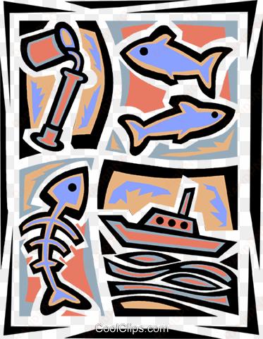 water pollution with dead fish royalty free vector - water pollution clip art