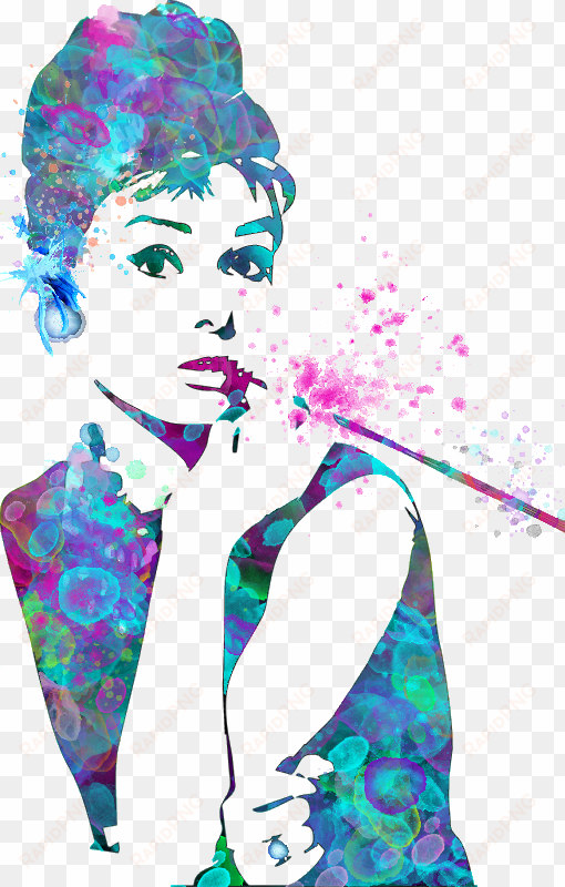 watercolor audrey hepburn - audrey hepburn