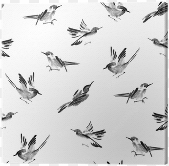 watercolor bird seamless pattern can be used for wallpaper, - watercolor painting