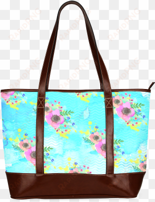 watercolor bouquet tote handbag - curious maple fox fashion designed tote handbag