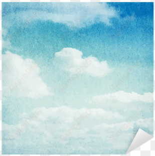 watercolor clouds and sky background sticker • pixers® - watercolor painting