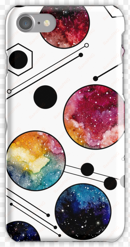 watercolor colorful galaxy in circles iphone 7 snap - redbubble watercolor colorful galaxy in circles tasche