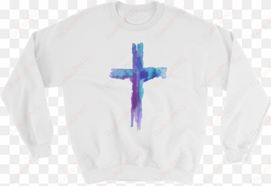 watercolor cross sweatshirt - cross