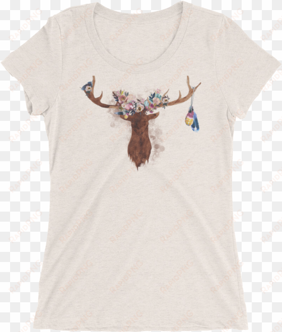 watercolor deer antlers png - deer