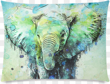 watercolor elephant custom picture pillow cases 20"x26" - watercolor elephant