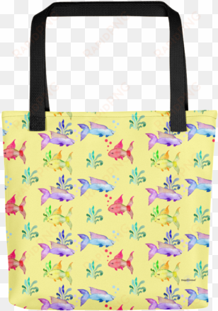 watercolor fish - tote bag