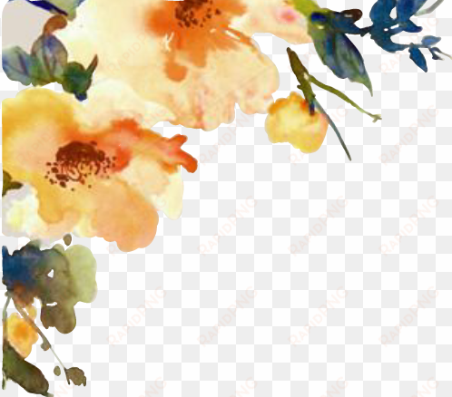 watercolor flower cornerdesign flor flores fall autumn - autumn png flower watercolor