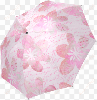 watercolor flower pattern foldable umbrella - umbrella