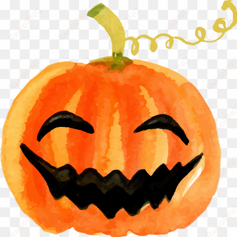 watercolor jack o lantern