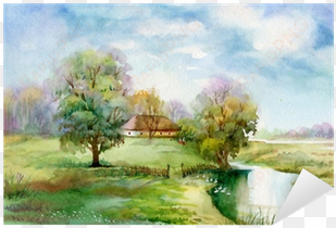watercolor landscape collection - my art outlet 'journey to love' graphic art print on
