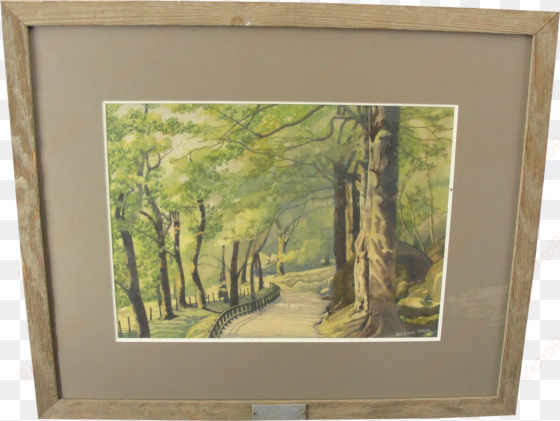 watercolor landscape painting by stephen adam, - picture frame