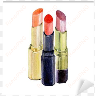 watercolor lipstick isolated on a white background - cosmetics