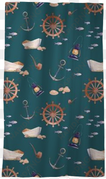 watercolor nautical seamless pattern - watercolor painting