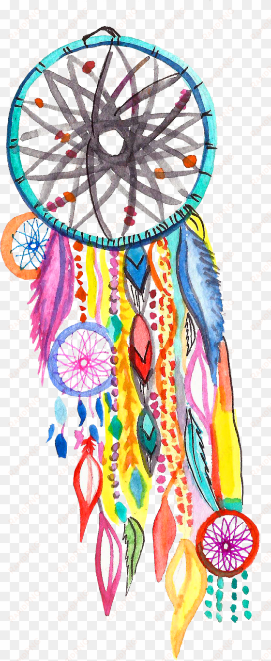 watercolor painting dreamcatcher clip art - transparent transparent background boho png