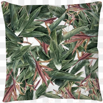 watercolor painting of leaf and flowers, seamless pattern - watercolor painting