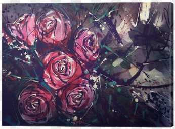 watercolor painting style roses abstract art - painting