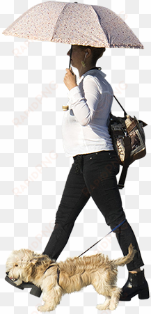 Watercolor Painting - Woman Walking With Umbrella transparent png image