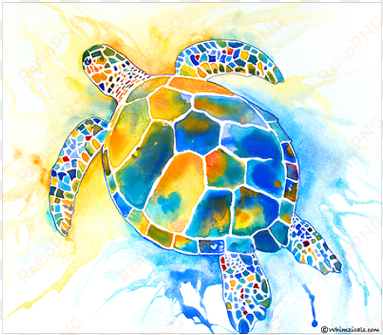 watercolor paintingwatercolor projectssilk painting - sea turtles silk painting