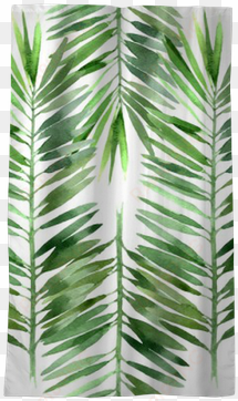 watercolor palm tree leaf seamless blackout window - palm tree leaves watercolor