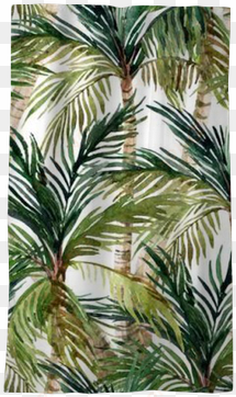 watercolor palm tree seamless pattern blackout window - watercolor painting