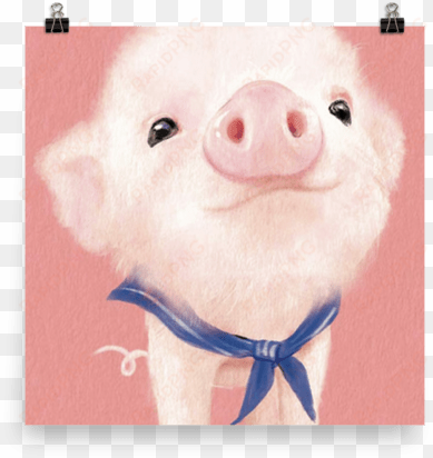 watercolor pig - embroidery paintings , fabal 5d rhinestone pasted diy