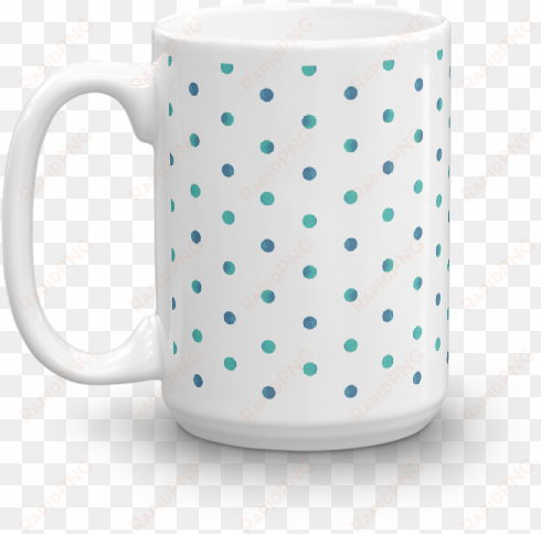 watercolor polka dot mug - super sayian coffee vegeta mug