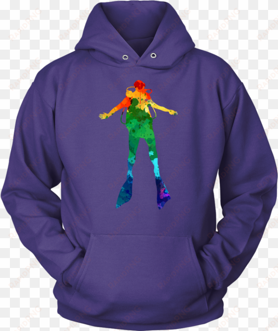 watercolor scuba diver unisex hoodie - don t reach young blood hoodie