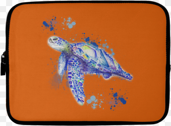 watercolor sea turtle laptop sleeves - laptop