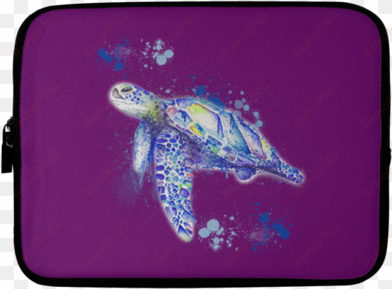 watercolor sea turtle laptop sleeves - turtle