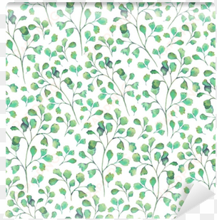 watercolor seamless natural pattern with green leaves - natural pattern