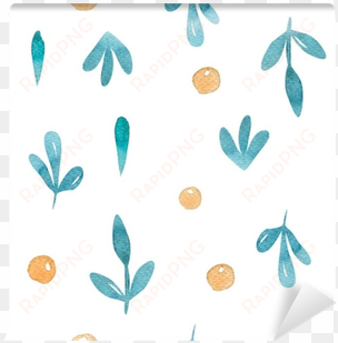 watercolor seamless pattern with floral elements and - watercolor painting