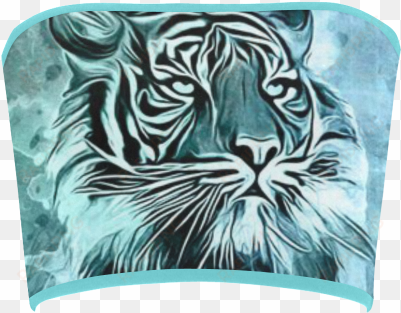 watercolor tiger bandeau top - watercolor painting