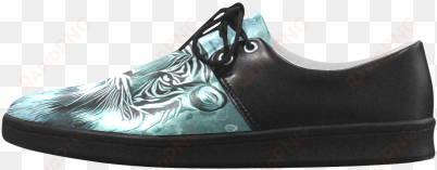 watercolor tiger brogue lace up men's shoes - skate shoe