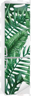 watercolor tropical palm leaves seamless pattern - 18x18inch european style green tropical plants cotton