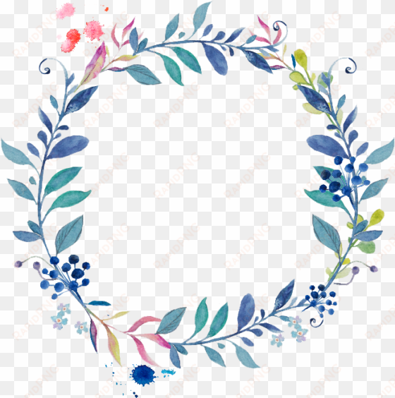 watercolor wreath flower png