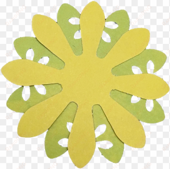 watercolor yellow green cut-out - craft