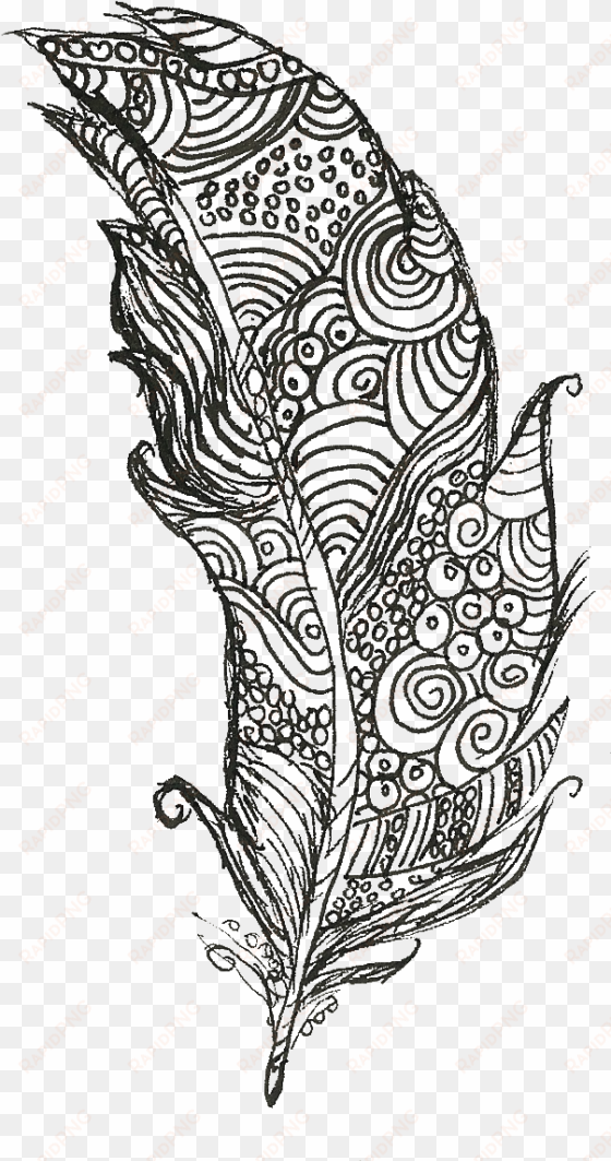 watercolour doodles feather doodle sisshart - feather doodle png