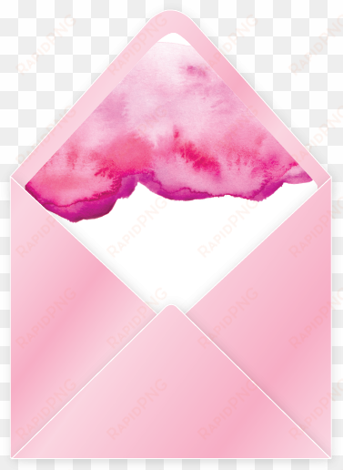 watercolour envelope liner pink - watercolor painting
