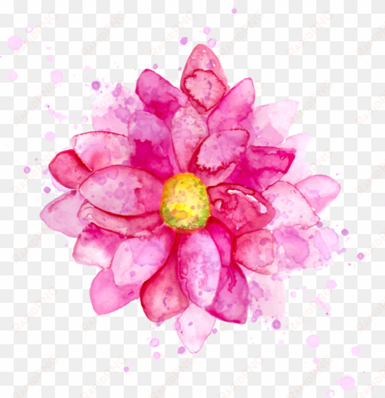 watercolour flowers painting ink - water flower color png