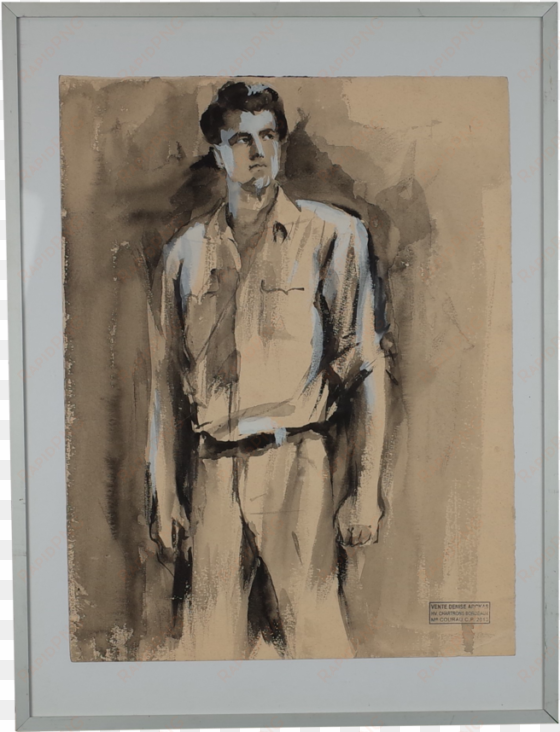 Watercolour Portrait Of Male Model - Drawing transparent png image