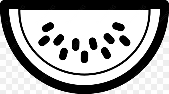 watermelon clipart june - black and white watermelon