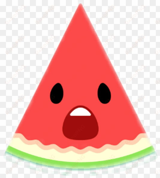 watermelon fruit food cute emoji emoticon shock shocked - watermelon